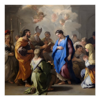 De Huwelijk van de Maagd van Luca Giordano Perfect Poster