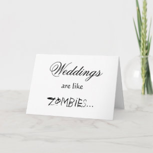 DE HUWELIJKEN ZIJN ALS ZOMBIEËN KAART