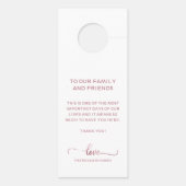 De Huwelijksbruiloft van de deurhanger verstoort g (Achterkant)