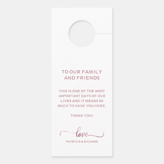 De Huwelijksbruiloft van de deurhanger verstoort g (Achterkant)