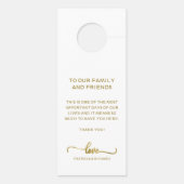 De Huwelijksbruiloft van de deurhanger verstoort g (Achterkant)