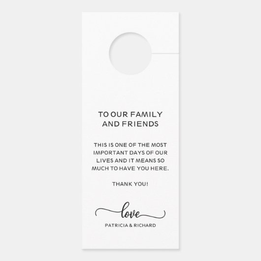 De Huwelijksbruiloft van de deurhanger verstoort g (Achterkant)