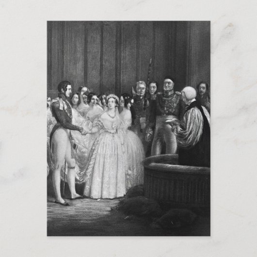 De huwelijksceremonie briefkaart (Voorkant)