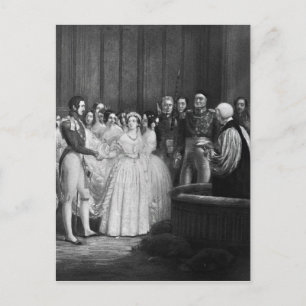 De huwelijksceremonie briefkaart