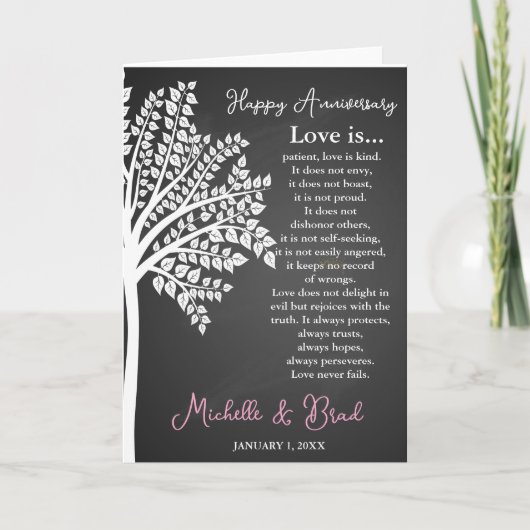 De huwelijksdag liefde is...cadeau voor bruiloft m kaart (Voorkant)