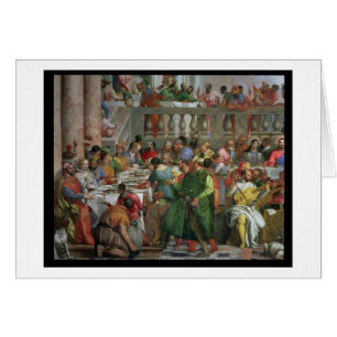 De huwelijksfeast op Cana, detail van het banket