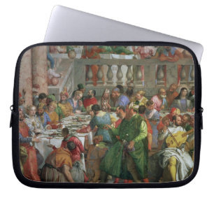 De huwelijksfeast op Cana, detail van het banket Laptop Sleeve