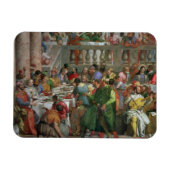 De huwelijksfeast op Cana, detail van het banket Magneet (Horizontaal)