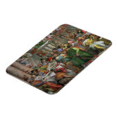 De huwelijksfeast op Cana, detail van het banket Magneet (Linkerzijde)