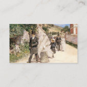 De Huwelijksmars door Theodore Robinson Visitekaartje (Achterkant)