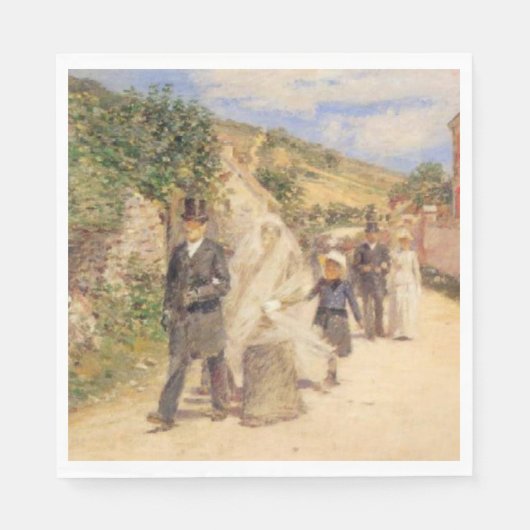 De huwelijksmars (huwelijksscène) servet (Voorkant)