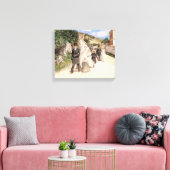 De huwelijksmars van Robinson,  Passen getrouwd Canvas Afdruk (Insitu (Woonkamer))