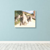 De huwelijksmars van Robinson,  Passen getrouwd Canvas Afdruk (Insitu (Houten vloer))