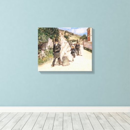 De huwelijksmars van Robinson,  Passen getrouwd Canvas Afdruk (Insitu (Houten vloer))