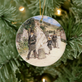 De huwelijksmars van Robinson,  Passen getrouwd Keramisch Ornament