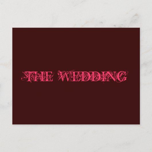 De huwelijksuitnodiging uitnodiging briefkaart (Voorkant)