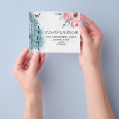 De huwelijksuitnodiging van de Waterverf van de be Flyer (Hand)