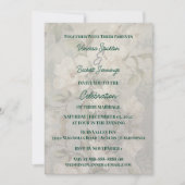 De huwelijksuitnodiging van Heirloom White Rose Kaart (Voorkant)