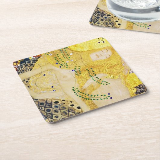 De Hydra, Gustav Klimt Kartonnen Onderzetters (Schuin)