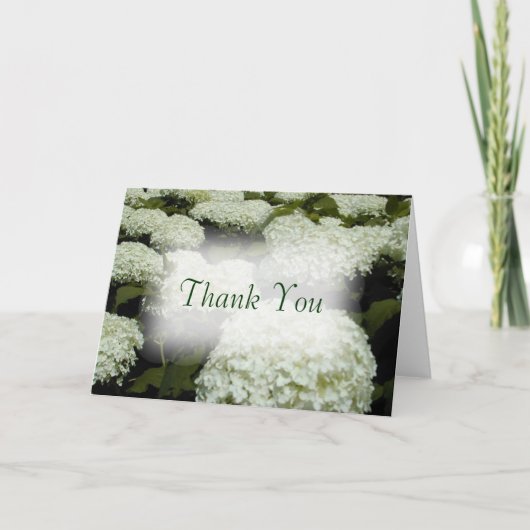 De hydrangea hortensia dankt u kaardt bedankkaart (Voorkant)