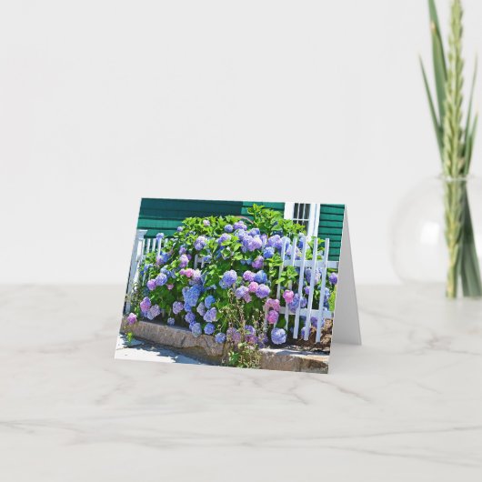 De Hydrangea hortensia's Notecard van de kust Kaart (Voorkant)