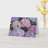 De Hydrangea hortensia's van de sympathie Kaart (Gele Bloem)