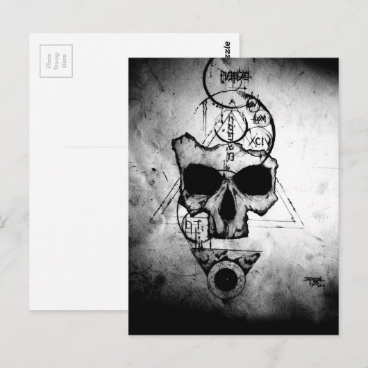 De Hyman Skull Briefkaart (Voorkant / Achterkant)