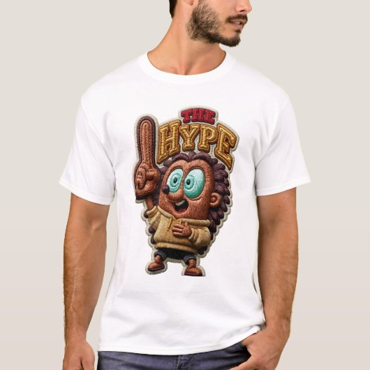 De Hype Grappige Egel Borduurpatch Cadeau T-shirt (Voorkant)