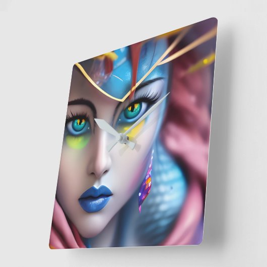 De Hypnotist Vierkante Klok (Hoek)