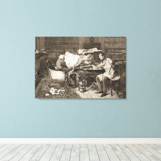 De hypotheek 1899 canvas afdruk (Insitu (Houten vloer))