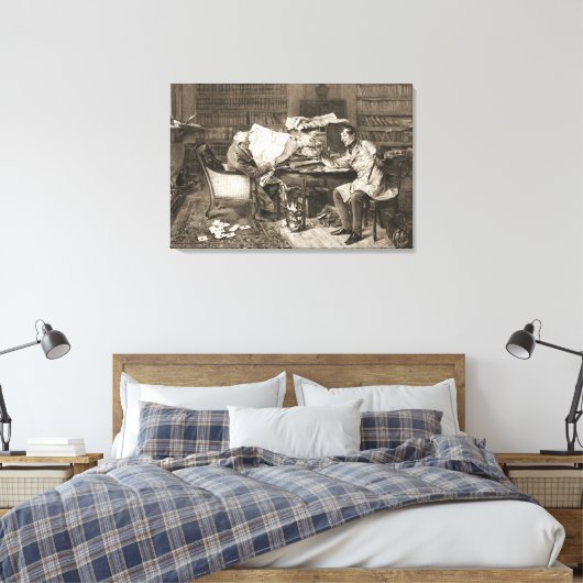 De hypotheek 1899 canvas afdruk (Insitu (Slaapkamer))