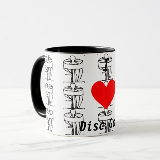 De I & Disk Golf-koffie-mok Mok (Voorkant links)
