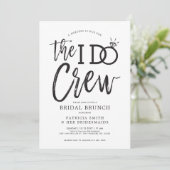De I do Crech | Bridal Crew Brunch Kaart (Staand voorkant)
