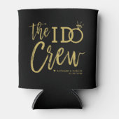 De I do Crech | Je bruiloft | Gold Script Blikjeskoeler (Voorkant)