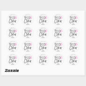 De I do Crech | Roze ring van de bruiloft Ronde Sticker (Vel)