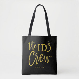 De I do Crech   Zwarte bruiloft   Goud Tote Bag