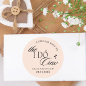 De I Do Crew Bruiloft Feest Gift Favor Blush Pink Ronde Sticker