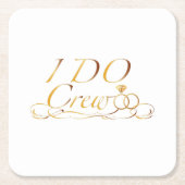 De I DO Crew Diamond Ring Bridesmaid grappig Kartonnen Onderzetters (Voorkant)