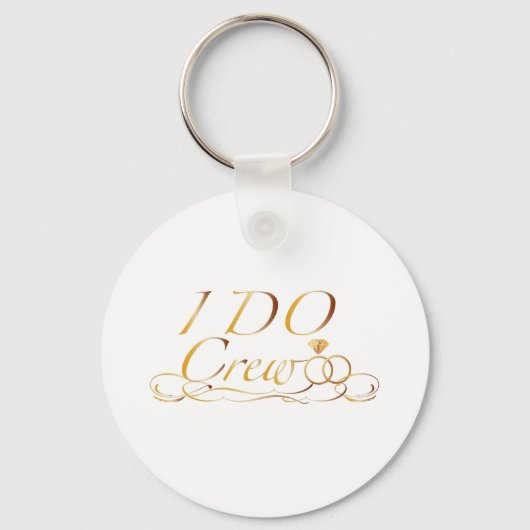 De I DO Crew Diamond Ring Bridesmaid grappig Sleutelhanger (Voorkant)
