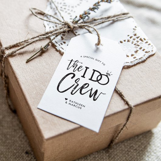 De I Do Crew | Trouwfeest favoren Cadeaulabel