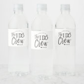 De I Do Crew | Trouwfeest Favoriet Geschenk Waterfles Etiket (Flessen)