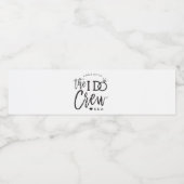 De I Do Crew | Trouwfeest Favoriet Geschenk Waterfles Etiket (Enkel label)