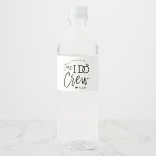 De I Do Crew Trouwfeest Favoriet Geschenk Waterfles Etiket