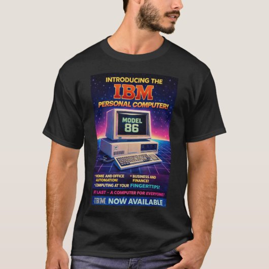 De "IBM Model 86" Retro-Tech T-shirt (Voorkant)