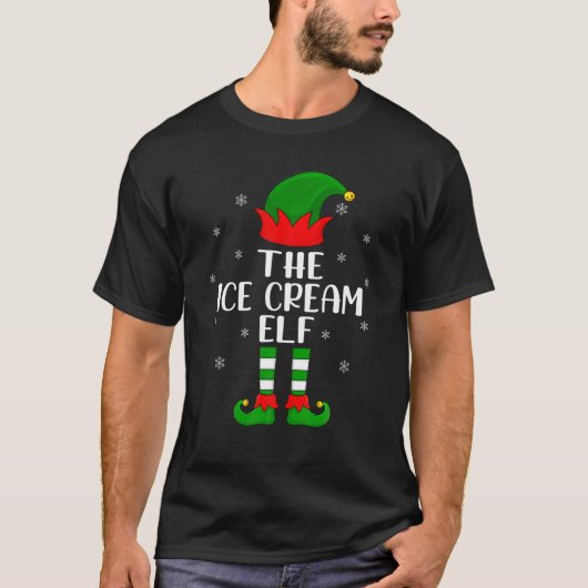 De Ice Cream Elf-kerstfeestdag komt overeen met de T-shirt (Voorkant)