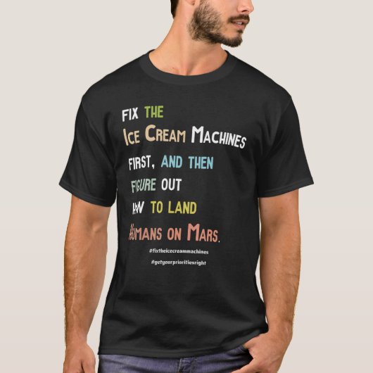 De Ice Cream Machines Science Engineering 1 herste T-shirt (Voorkant)