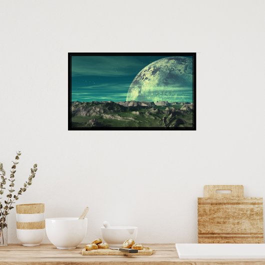 De Ice Moon van Velloria Poster (Keuken)