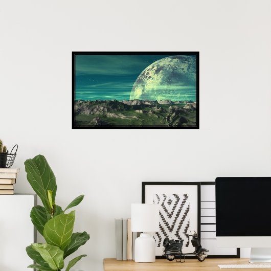 De Ice Moon van Velloria Poster (Thuiskantoor)