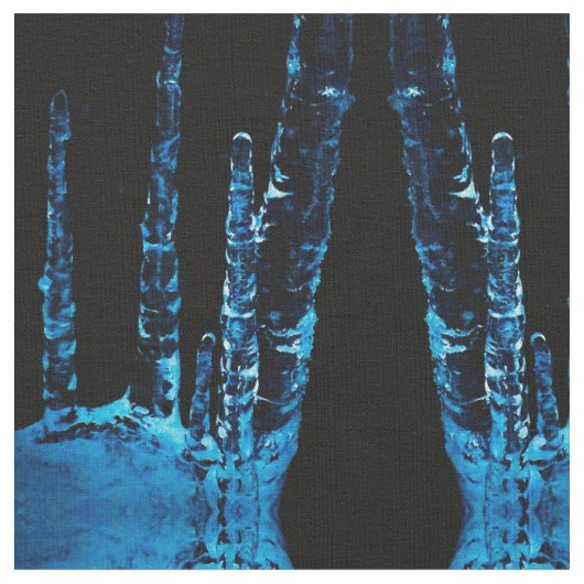 De Icicle Blues Stof (Close Up)