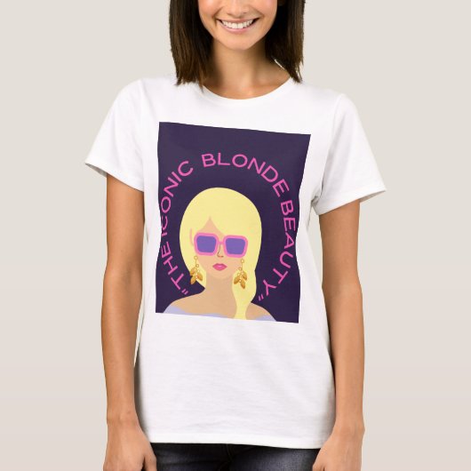 DE ICONEC BLONDE SCHOONHEID T-SHIRT (Voorkant)